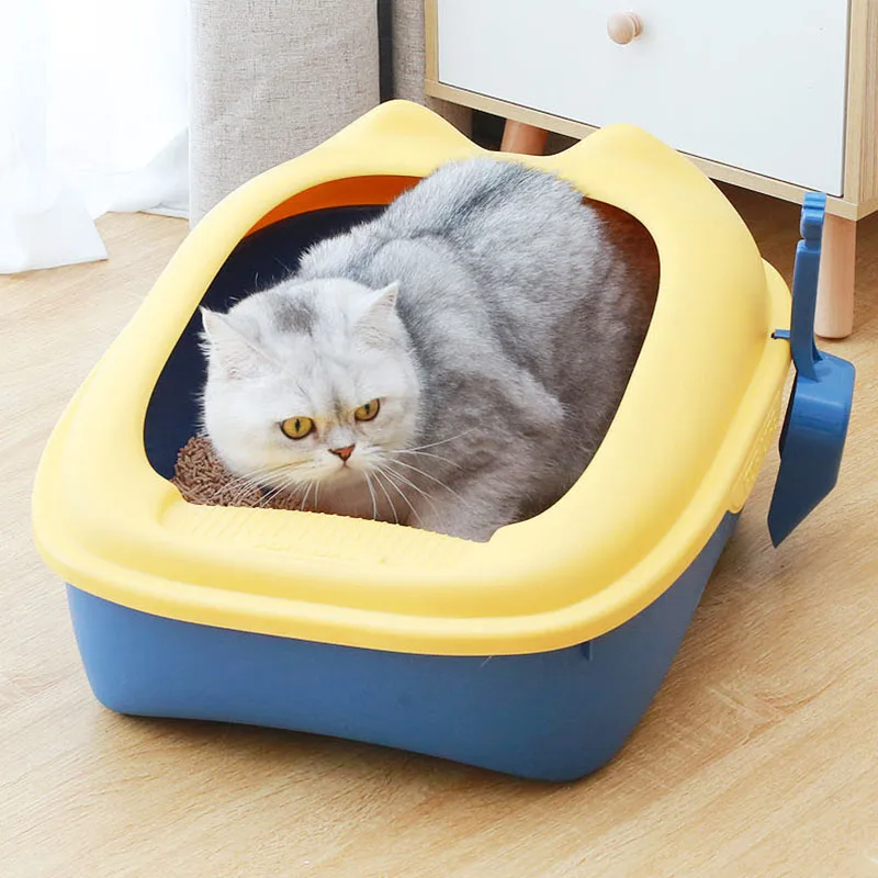 Wurf коробка Katze Autolimpiable Große Kunststoff Крытый Туалет Bettpfanne анти всплеск Produkte Хаус Möbel Selfs