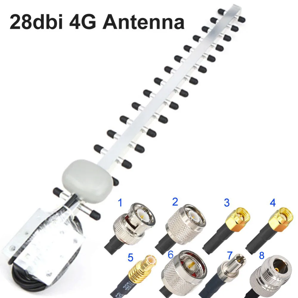 28dbi 4G антенна Yagi fm антенн LTE TS9 MCX N Мужской женский TNOutdoor направленного бустерный