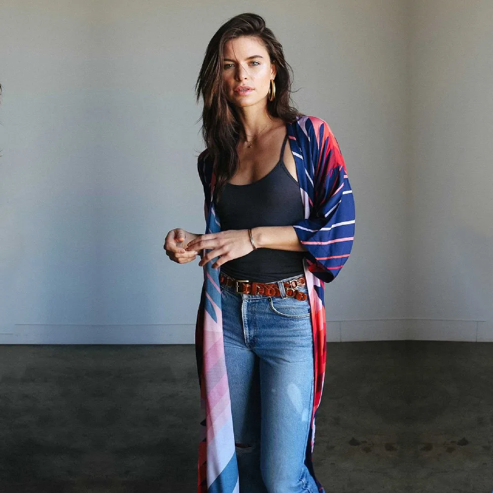 Хлопковое пляжное платье с геометрическим принтом саронги накидка купальник