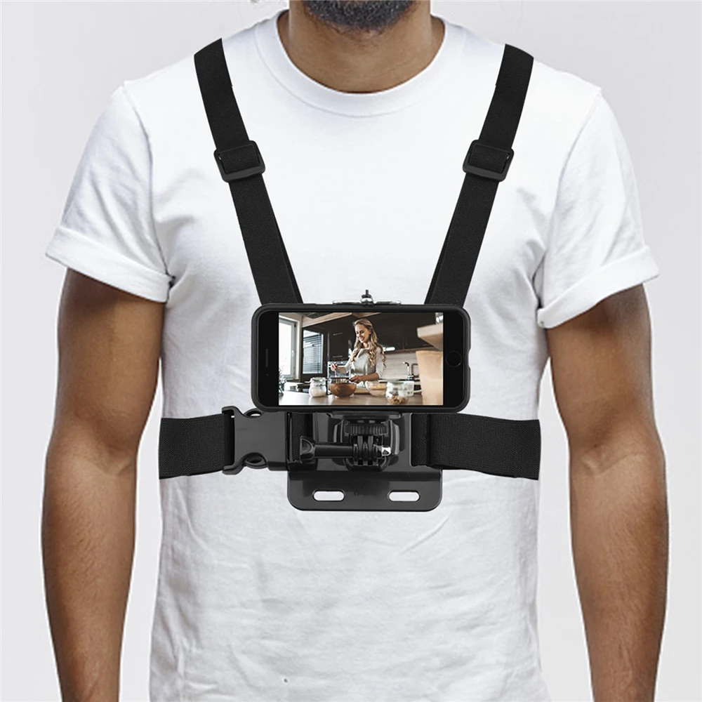 

Chest Mount Harness Strap ABS Body Tripod Mount Belt for Smartphone Action Camera Shooting Accessories
