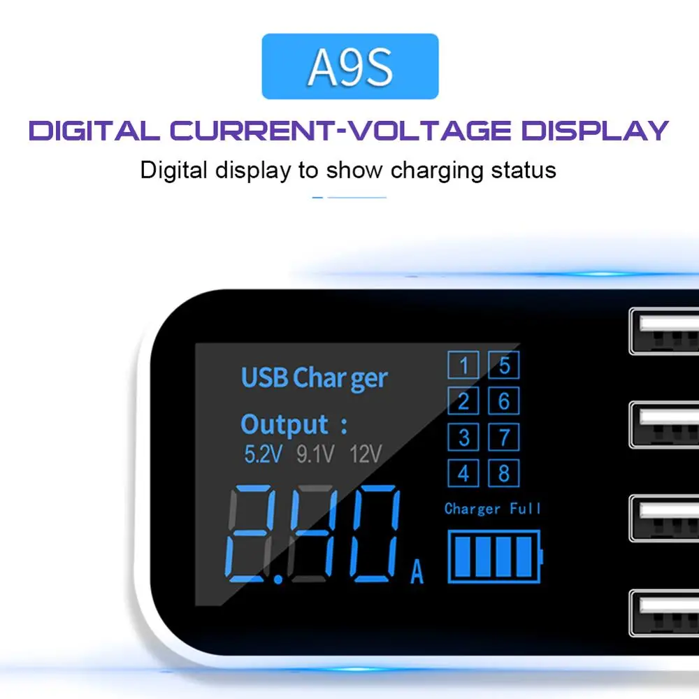 Мульти Порты и разъёмы USB Зарядное устройство для автомобиля 8 автомобильного