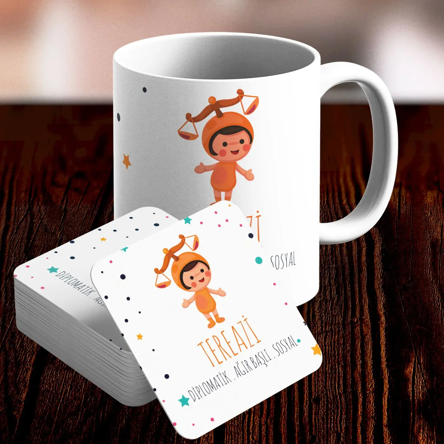 

Libra Sign Custom Cute Mug and Underlay Set