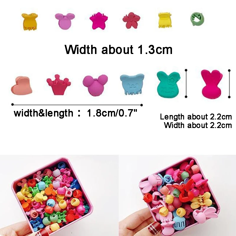 30 шт./100 шт. заколки для волос модные маленькие маленьких девочек милые ярких