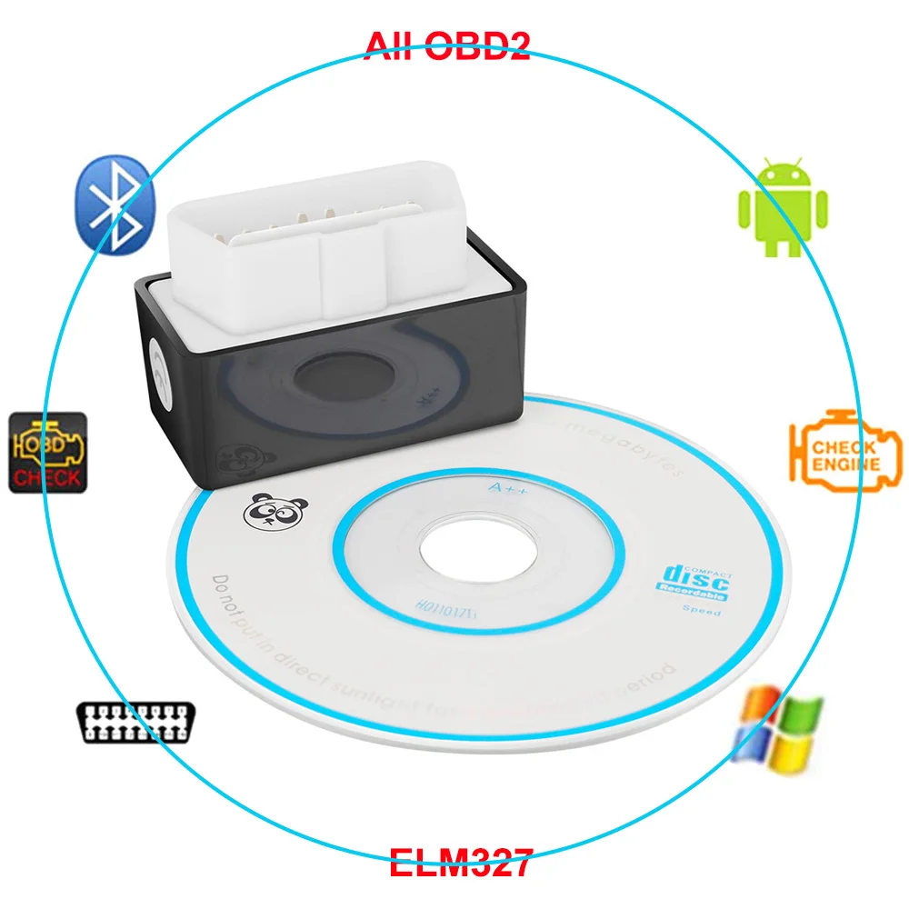 Bluetooth OBDII 2 ELM327 V2.1 Автомобильный сканер диагностический инструмент для Toyota Corolla Vios