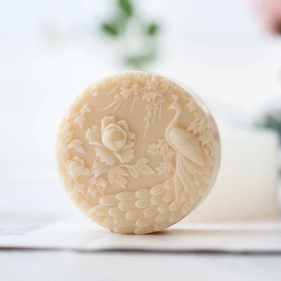 

PRZY «Павлин с цветами» искусственное Силиконовое Мыло «сделай сам» искусственное мыло