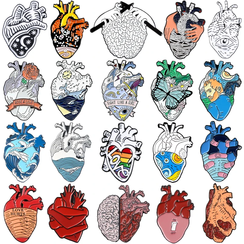 

Cartoon Fun Heart Modeling Enamel Brooch Ocean Whale Spray Flower Butterfly Love Eyes Drawing Switch Alloy Badge Pin Jewelry
