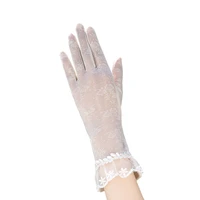 yd4021 summer driving gloves lace women sunscreen anti skid riding lady touch screen anti slip uv protection driving glove