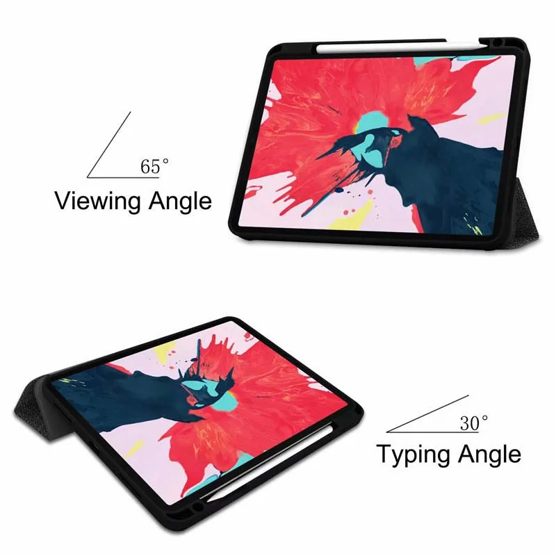 Leather Folding Stand Cover For iPad Pro 11 2020 With Pencil Holder Cases Inch Tablet Case + Film | Компьютеры и офис