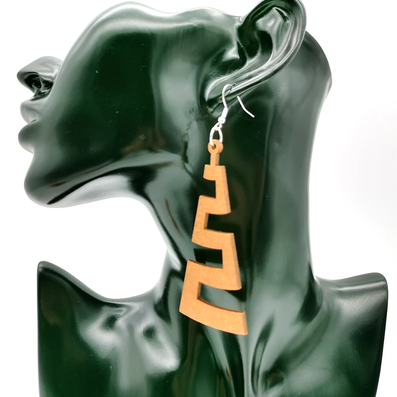 YD&YDBZ New Elephant Drop Earrings Wood Jewelry Women Pendant Big Earrings Africa Ethnic Style Accessories Wedding Earring Gifts images - 6