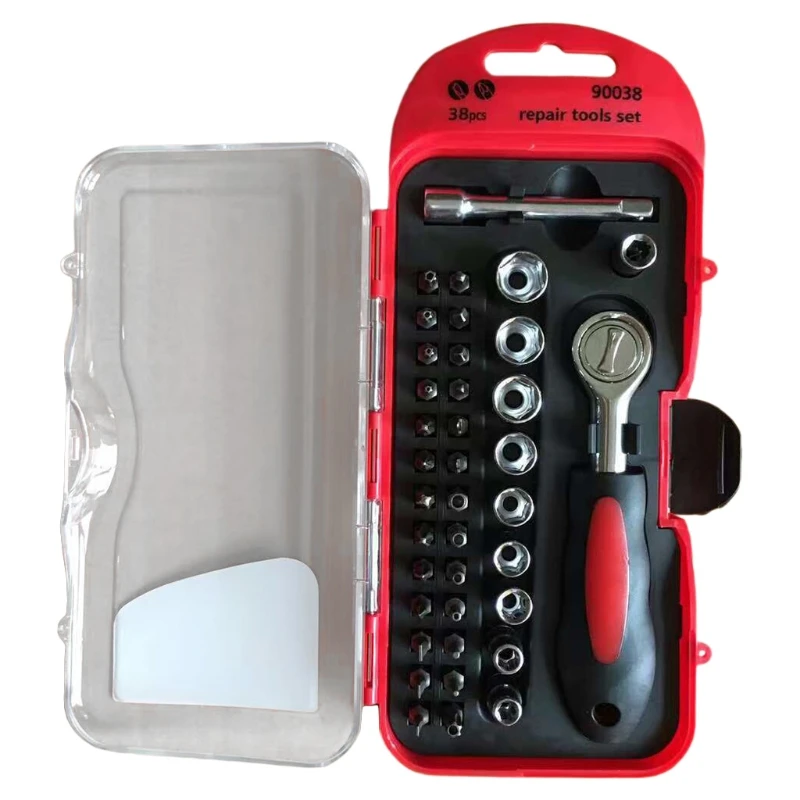 

23/29/30/38pcs Auto Car Hand Repair Tool Set Mini Screwdriver Bit Socket Wrench