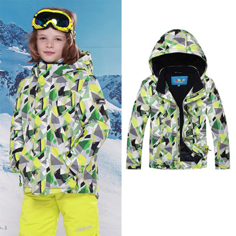 Phibee/зимняя Лыжная куртка для мальчиков куртки сноуборда водонепроницаемая