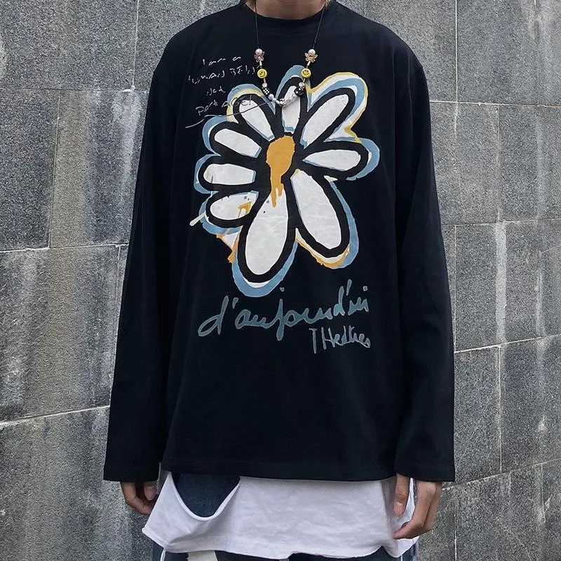 Летняя одежда NiceMix топы средней длины с коротким рукавом и цветочным принтом