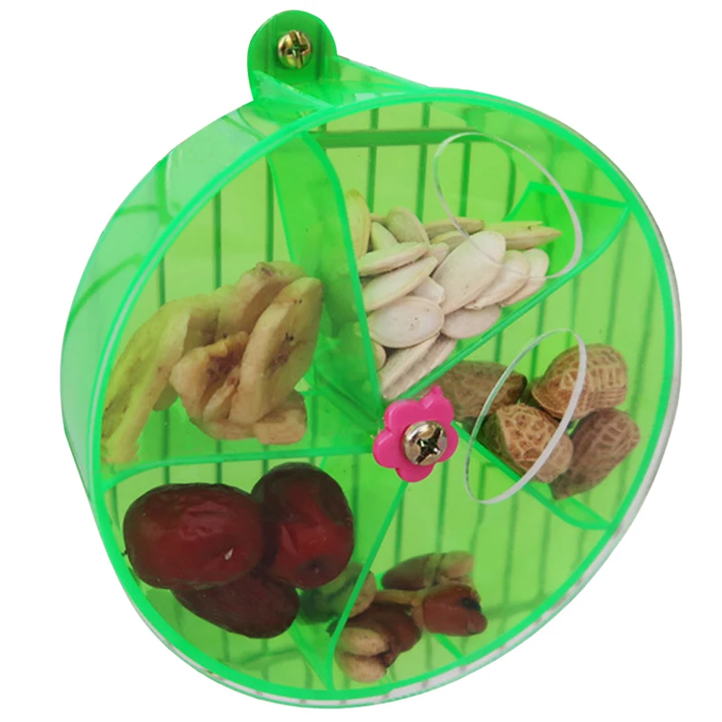 

Bird Feeder Parrot Foraging Wheel Acrylic Rotating Bird Rotate Wheel Parrot Clear Food Wheel Parrot Roller Feeder Dorakitten