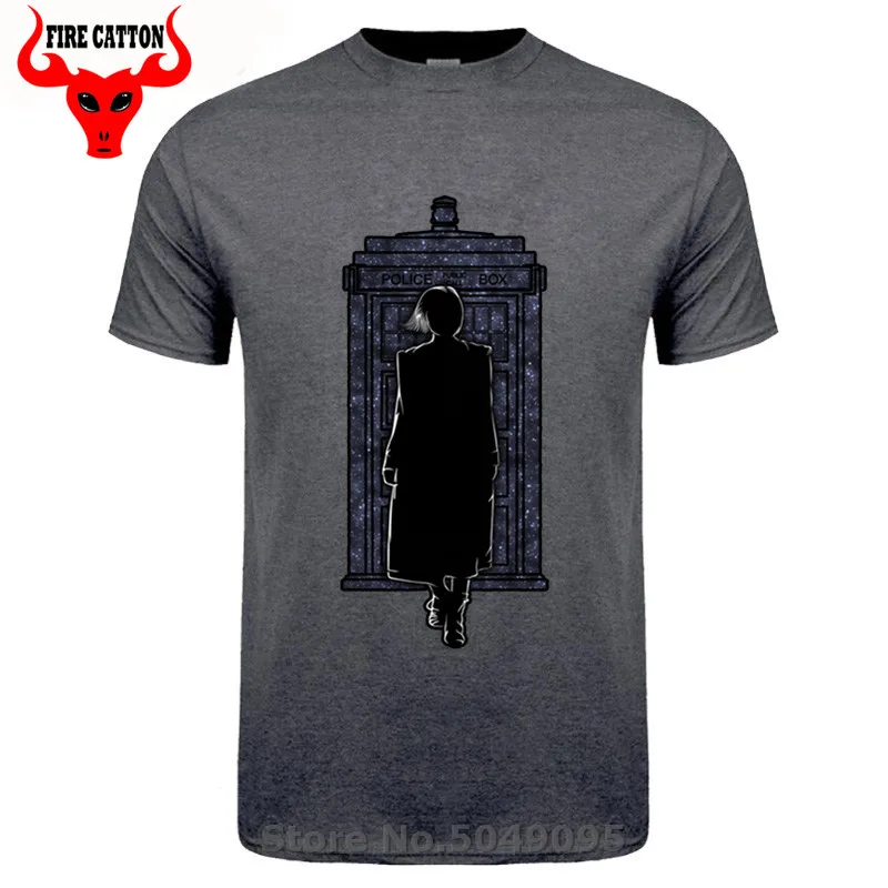 ТВ сериал DR Who Футболка мужская Jodie Whittaker синяя коробка футболки мужские 13th in stars | Мужские футболки -4000316816925