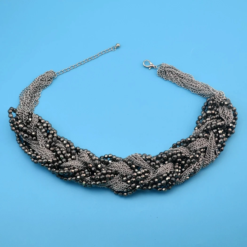 

Новинка, Лидер продаж, многослойное плетеное ожерелье из бисера ручной работы, уникальные универсальные украшения в европейском и американ...