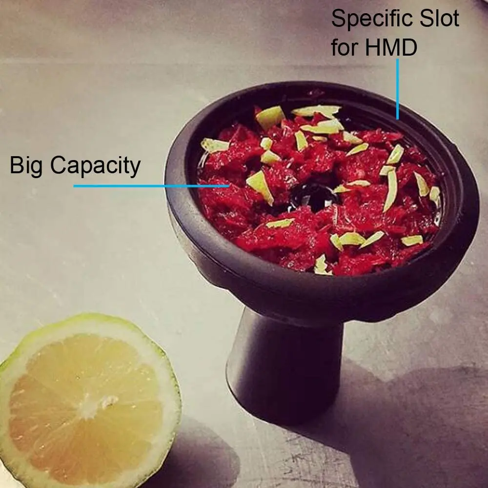 

Refractory Hookah Bowl Silicone+Glass Lotus Heat Management Combo For Shisha Accessories