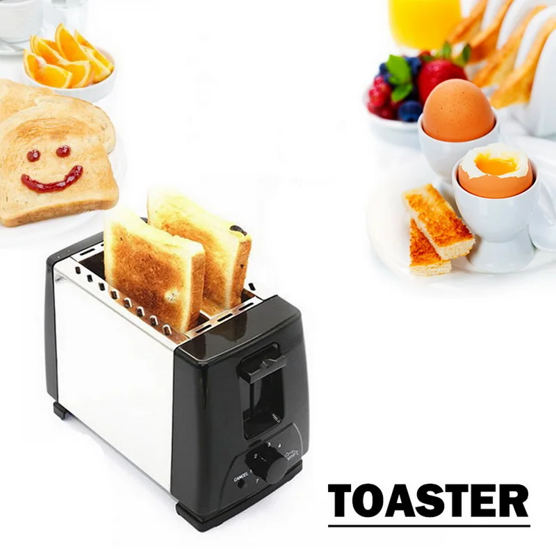 110V/220V Electric Toaster Household 6 Gears Automatic Bread Baking Maker Breakfast Machine Toast Sandwich Grill Oven 2-Slice |