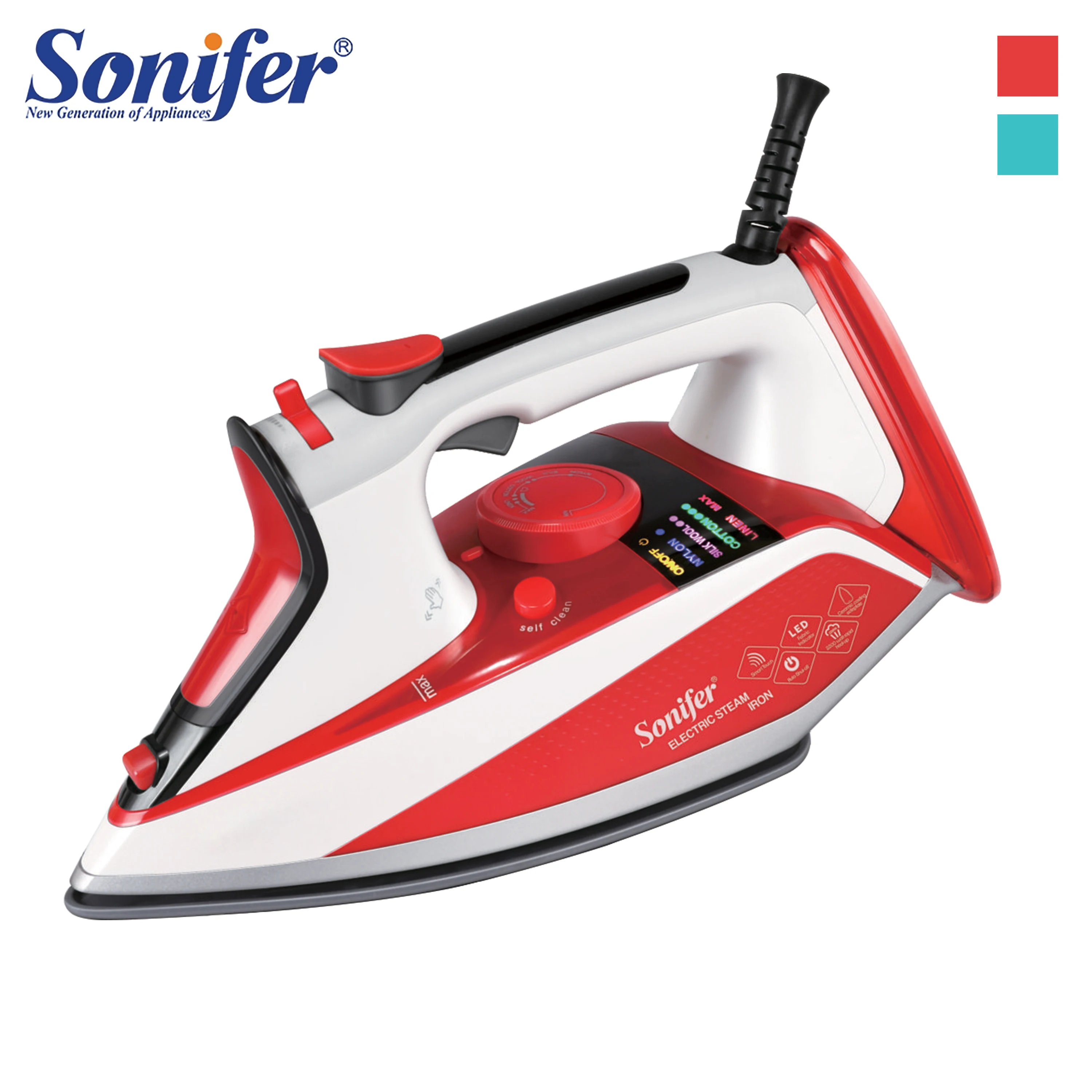 Электрические утюги автоматическое выключение пара Цифровой светодиодный