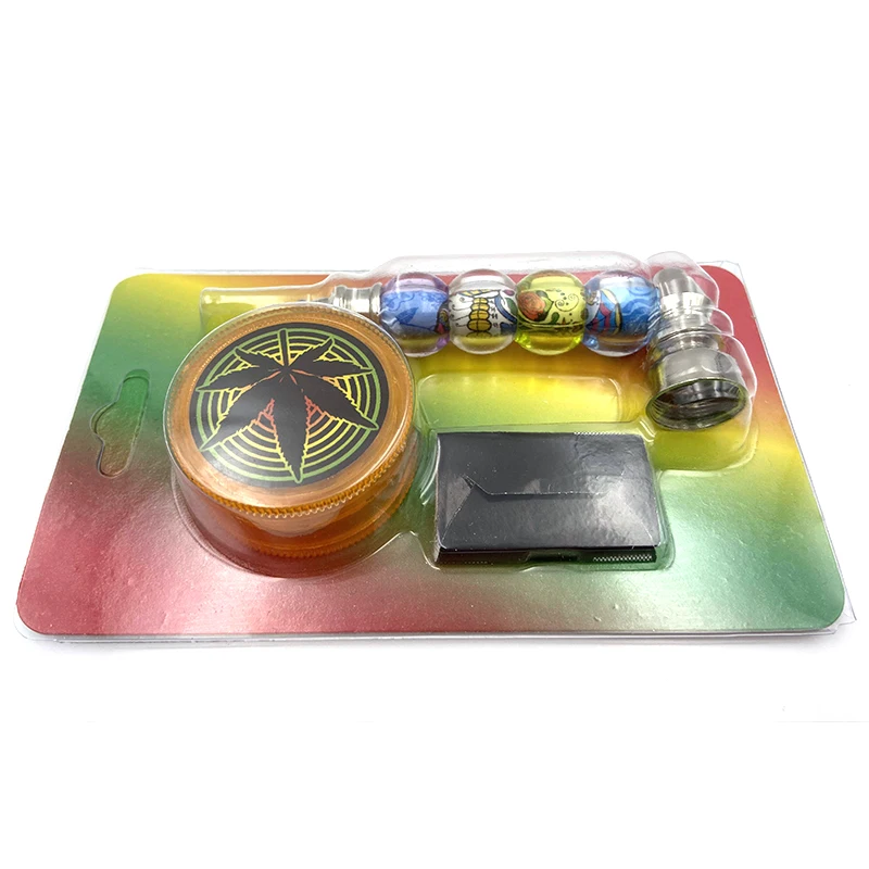 Трубка для табака цветные бусины съемная металлическая трубка с пластиковой