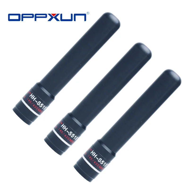 

Двухдиапазонная короткая антенна OPPXUN HH S518 SMA Male 144 430 МГц с высоким коэффициентом усиления, двухсторонняя радиоантенна для Vertex iCOM iRadio Baofeng KSUN