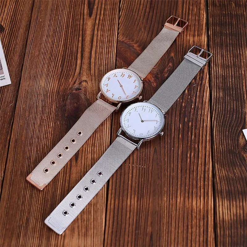 

Arabic Numbers Watch Fashion Casual Women Alloy Quartz Wristwatches