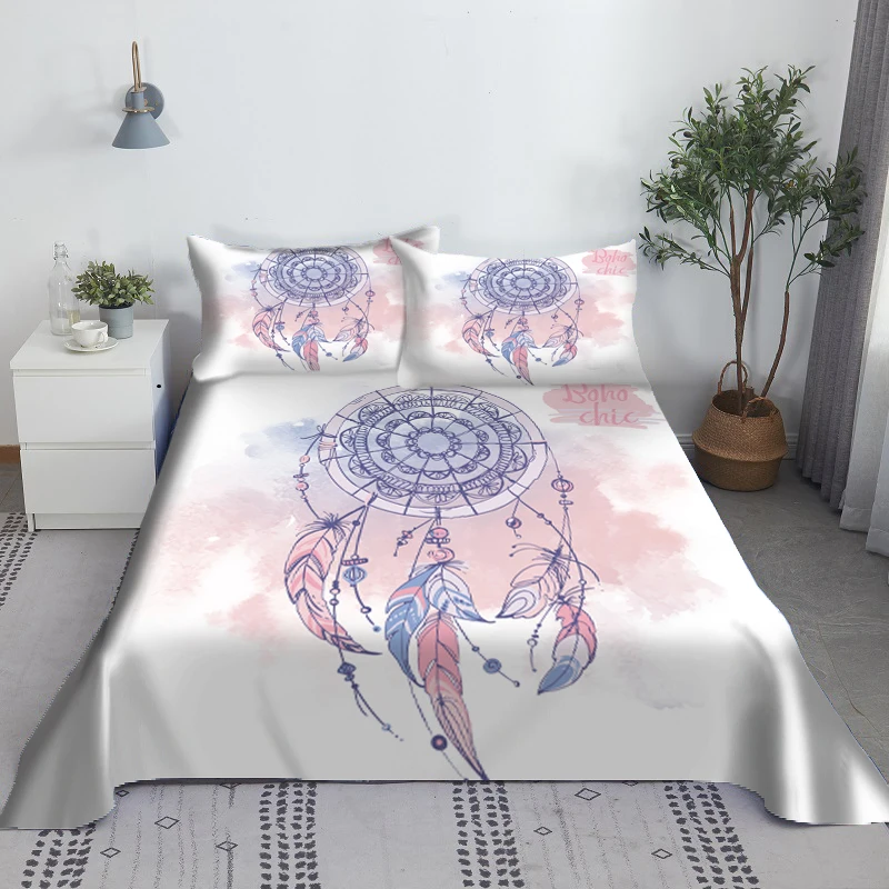 Комплект постельного белья Ловец снов полиэстеровый комплект с 3D принтом