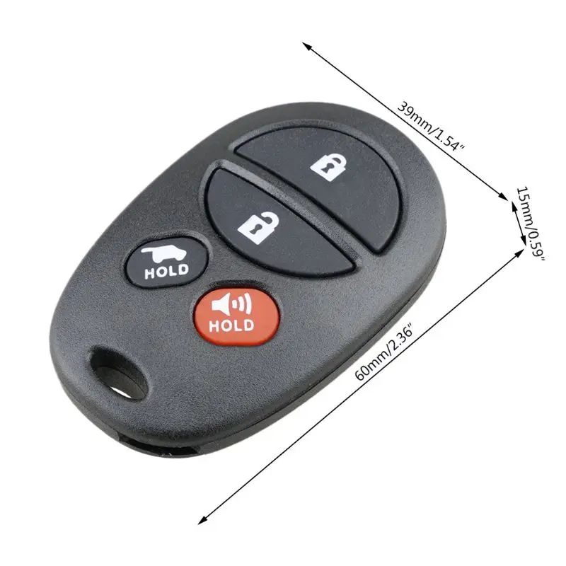 

4 Buttons Keyless Entry Remote Car Key Fob For Toyota Avalon Solara 2005 2006