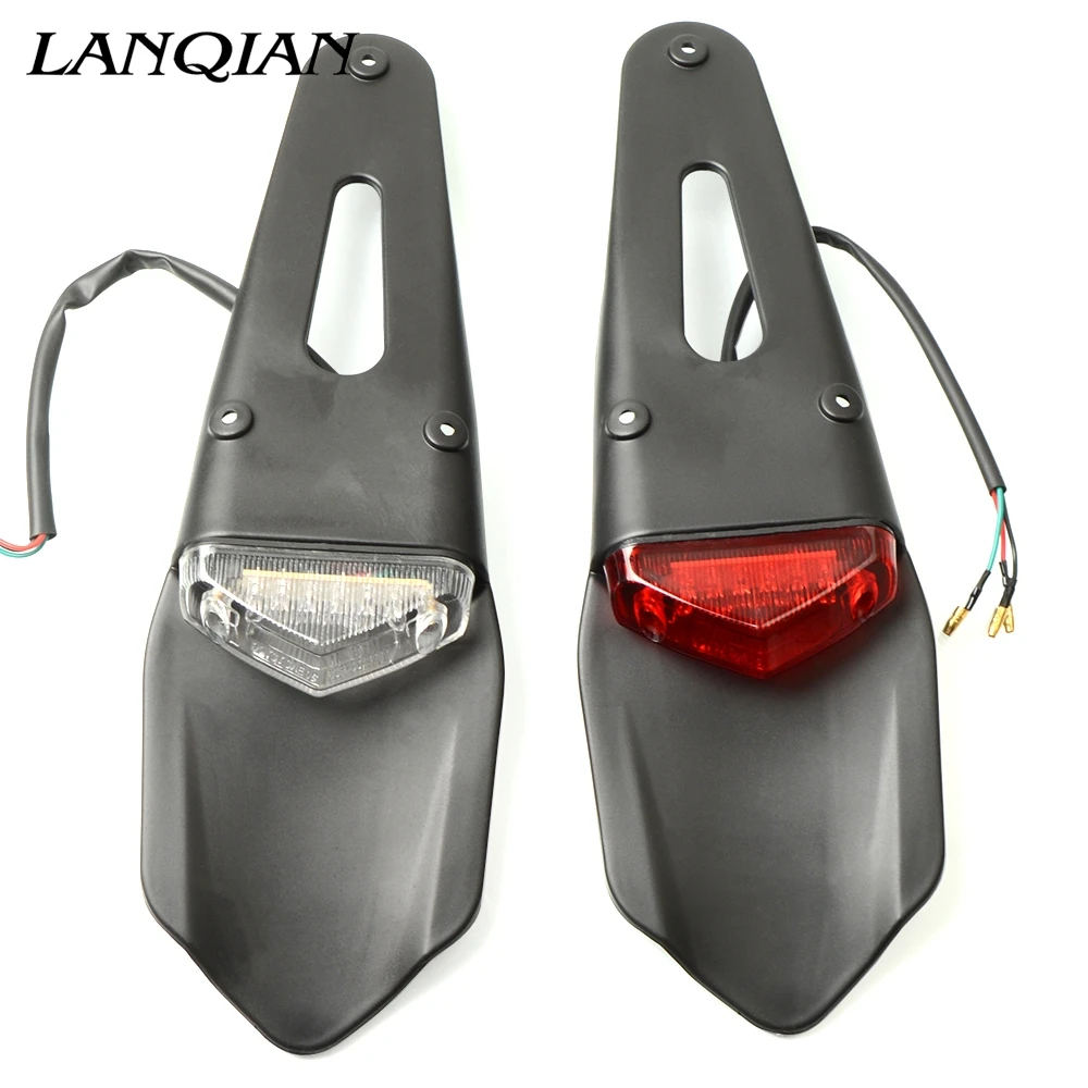 Универсальный мотоцикл водонепроницаемый Встроенный задний фонарь ABS пластик