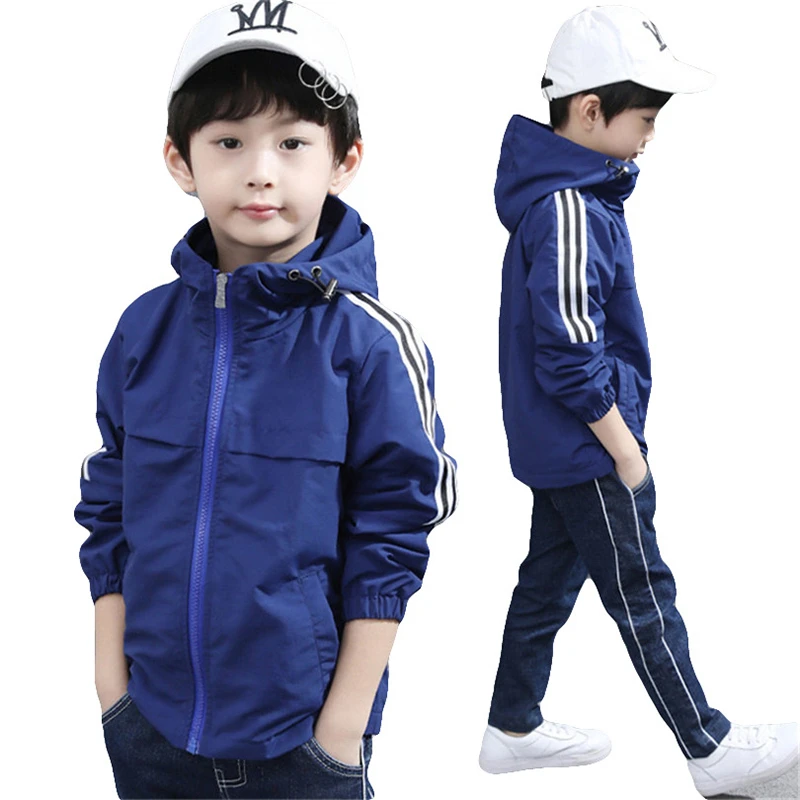 FOENREA Boys Clothes Spring Jacket For Wndbreaker Children Hooded Coat Kids Warm Teenage Autumn Waterproof Coats | Детская одежда и