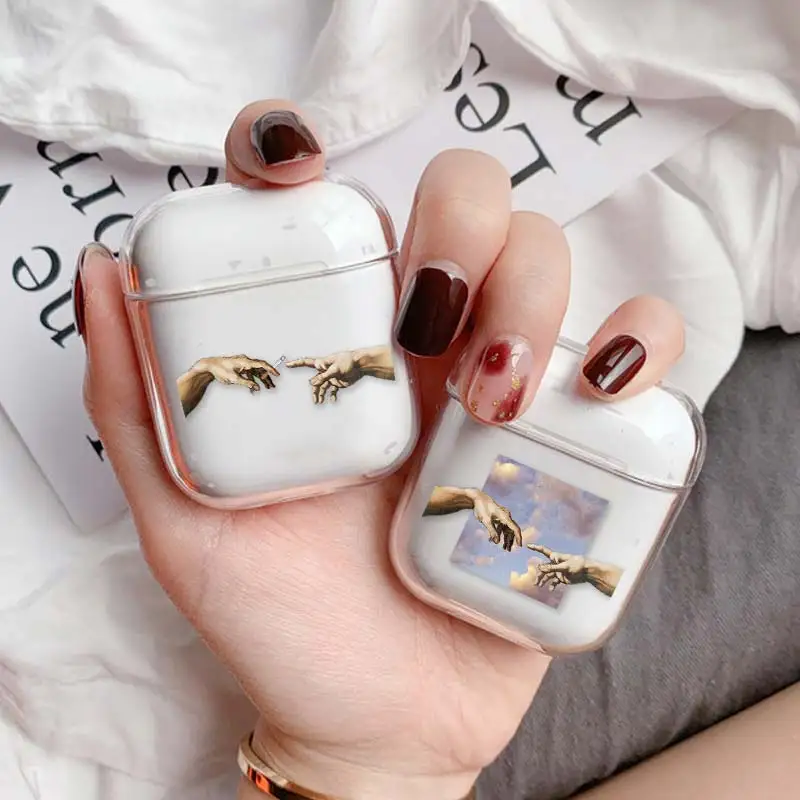 Прозрачный чехол для Airpods Art AirPods 1/2 Чехол Жесткий ПК Защитный беспроводной