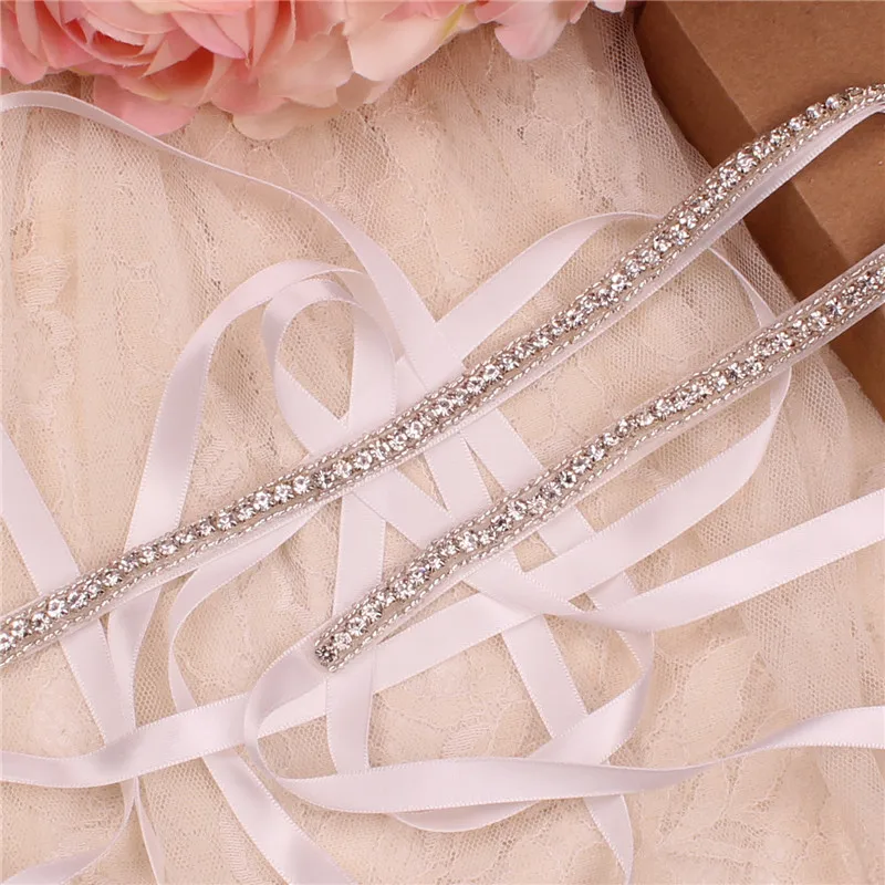 Серебряный свадебный пояс Стразы с кристаллами и жемчугом для свадебных платьев