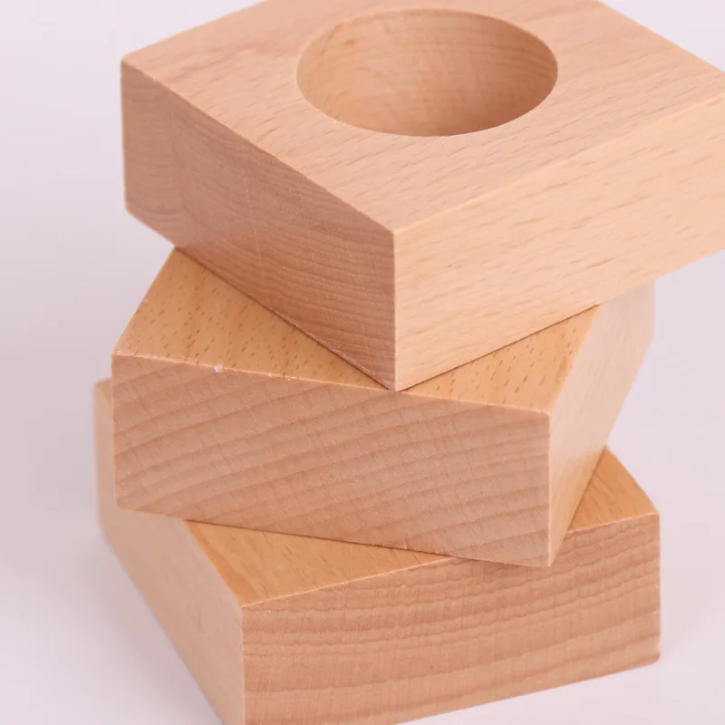 3D формы Геометрические тела деревянный набор геометрических фигур Монтессори