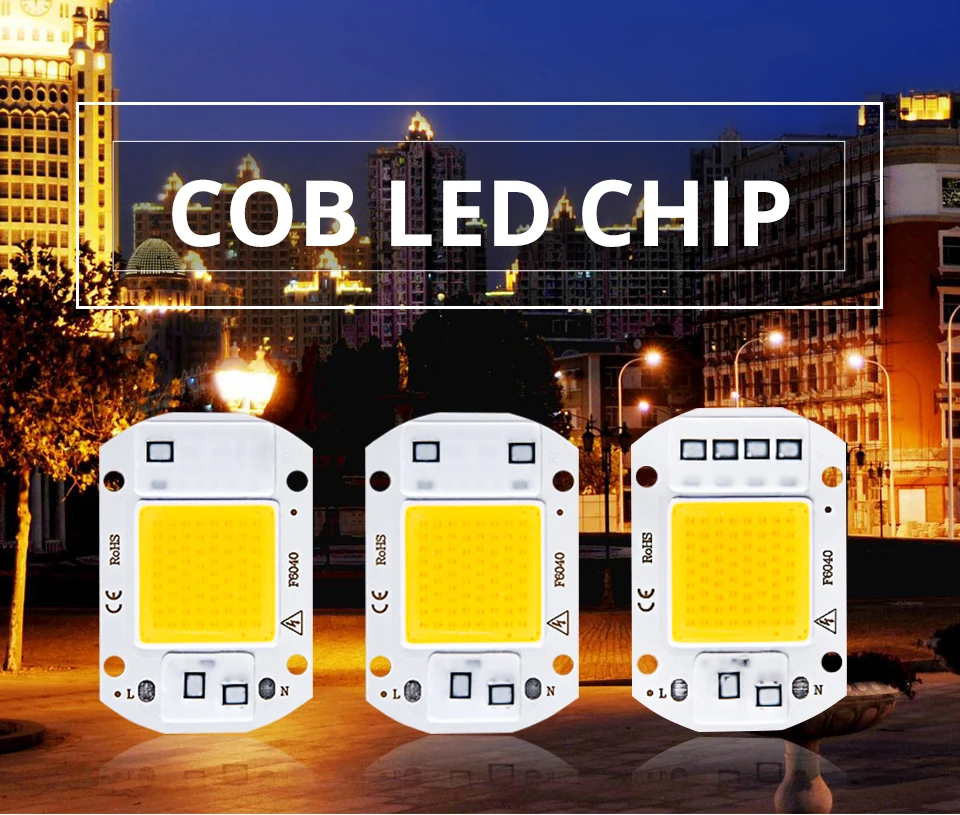 Светодиодный светильник лампы COB светодиодный чип 220V 50W 30W 20W 10W Luces СВЕТОДИОДНЫЙ матричный для Точечный светильник потолочные светильник не нужен драйвер DIY прямоугольные диод