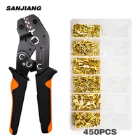 crimping tool kit 450 4 86 3 plug terminal crimper crimping pliers wire 0 5 2 5mm2 pliers awg 20 12 hand tools sn 48b