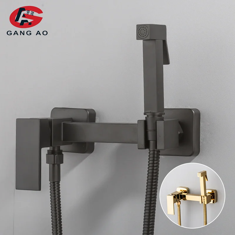 Угловой смеситель для биде Латунный однорычажный кран холодной и горячей воды