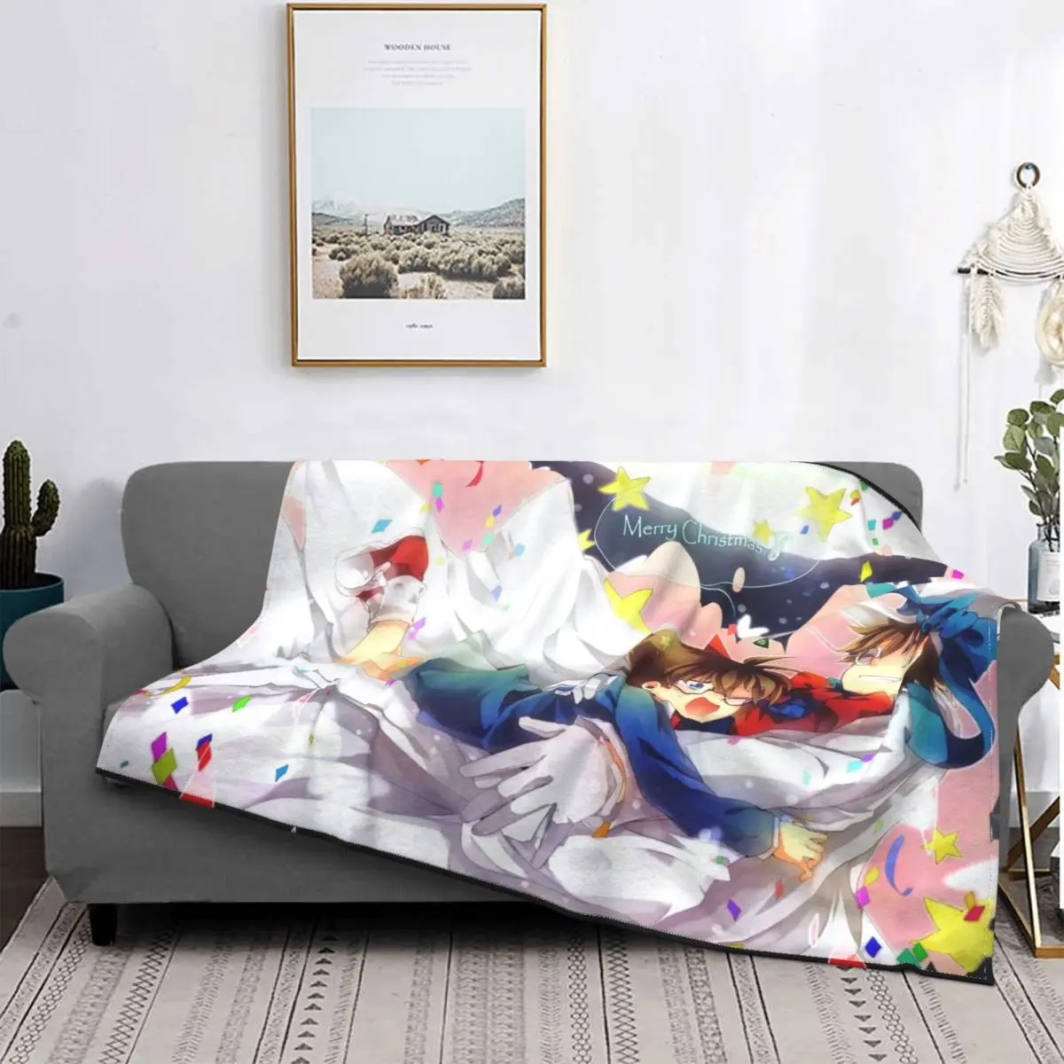 Одеяло Detective Conan из кораллового флиса, плюшевое осеннее одеяло аниме, японское дышащее теплое одеяло s для постельного белья, автомобильное о...