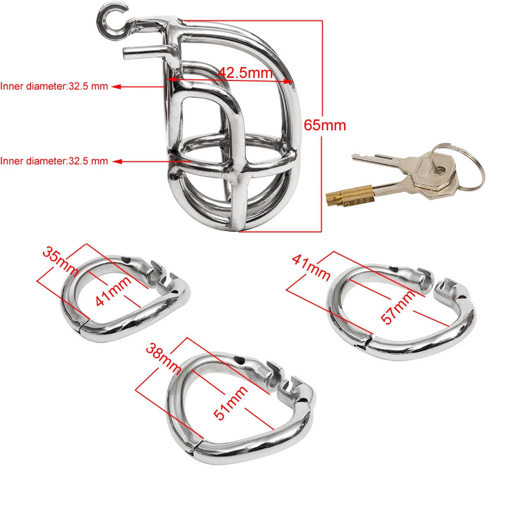 Включает 3 кольца эргономичный дизайн Мужской Целомудрие устройство легко