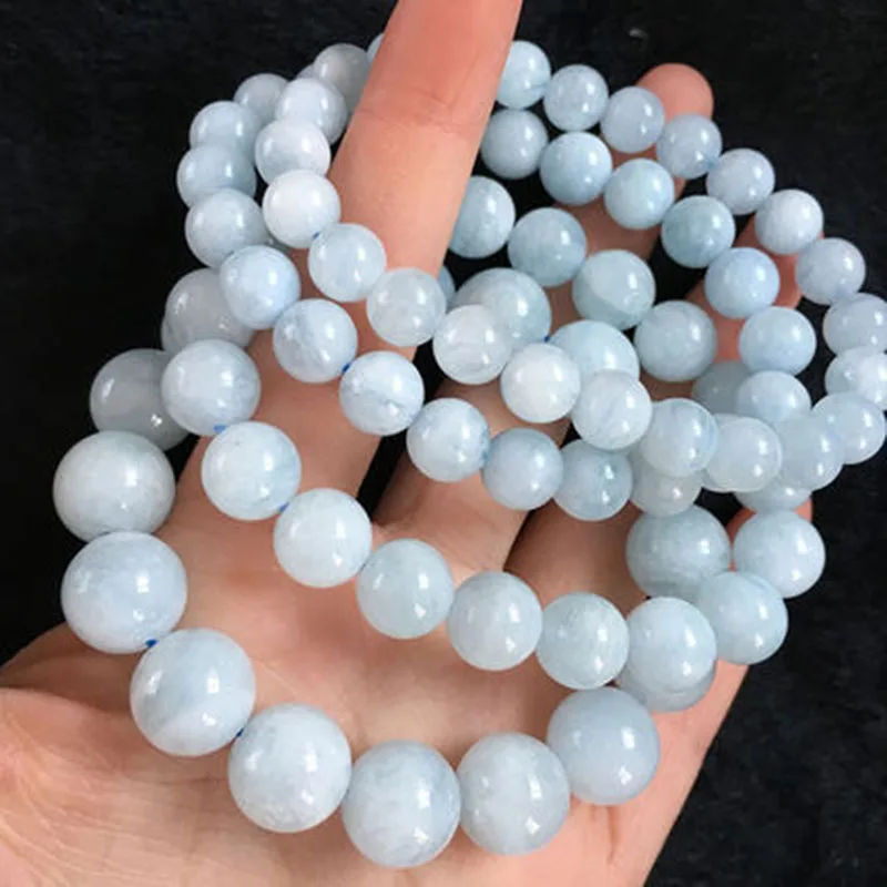 Тянущийся браслет 8 мм эластичный из натурального камня модные ювелирные