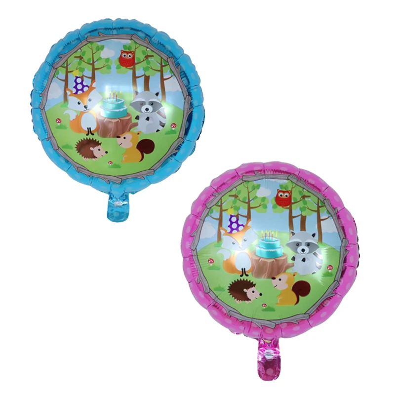 5 шт. 18 дюймов Круглая Форма джунгли мячи с животными белка Ежик Лисий мех енота