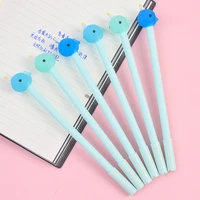 12pcs korean cute funny school pens whale kawaii stationery fun ballpoint rollerball office item kids gift goods black blue ink