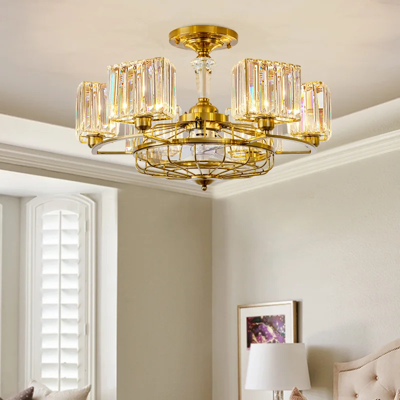 

Невидимый потолочный вентилятор в стиле постмодерн, роскошный светильник для гостиной, столовой