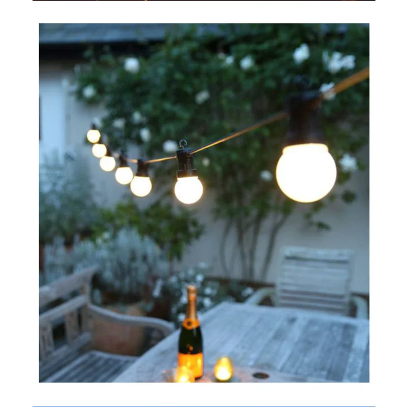 

5/10/15M Led Globe String Fairy Lights Clear/Milky Christmas Outdoor Waterproof Wedding Garden Party Patio Street Decoration