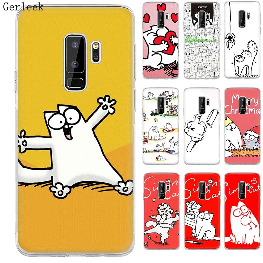 Чехол для телефона Desxz с забавными милыми котами Simons Samsung Galaxy A10 A30 A40 A50 A70 M10 M20 M30 Note 8