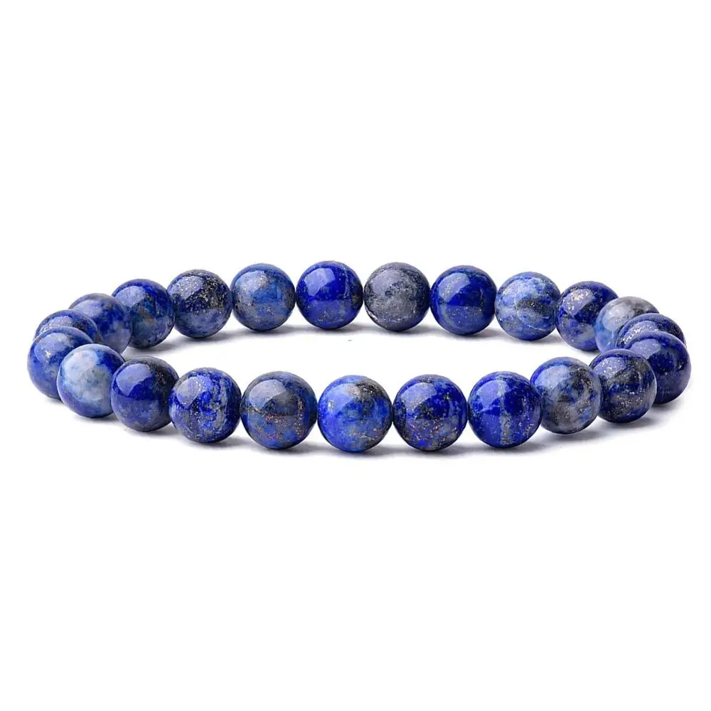 С украшением в виде кристаллов натуральный 8 мм великолепные Lapis Lazuli исцеления