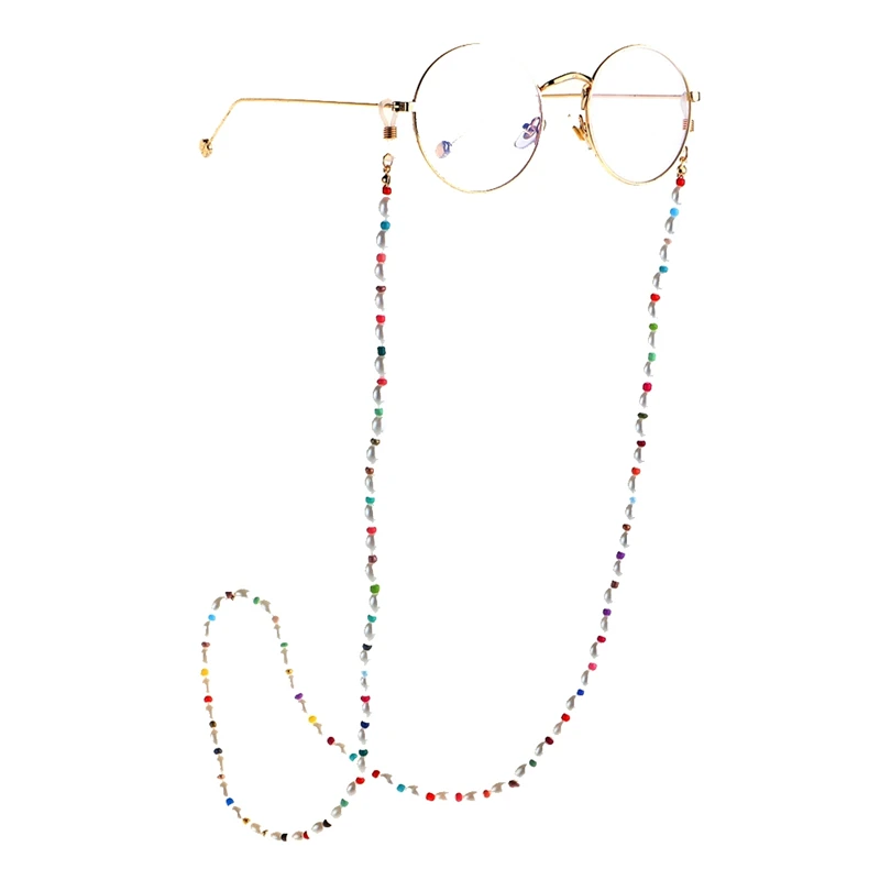 

Imixlot 1 Piece 70cm Fashion Elegant Colorful Imitation Pearl Beaded Sunglasses Chain Neck Cord Non-slip Eyewear Accessories