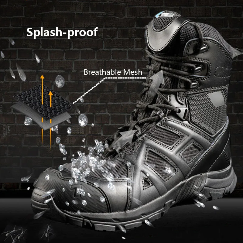 Мужские походные кожаные туфли нескользящие спортивные кроссовки для отдыха на