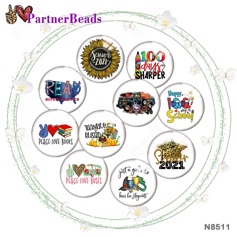 

Pecae Love Books 12mm//18mm/20mm/25mm Round photo glass cabochon demo flat back Making findings PartnerBeads N8511