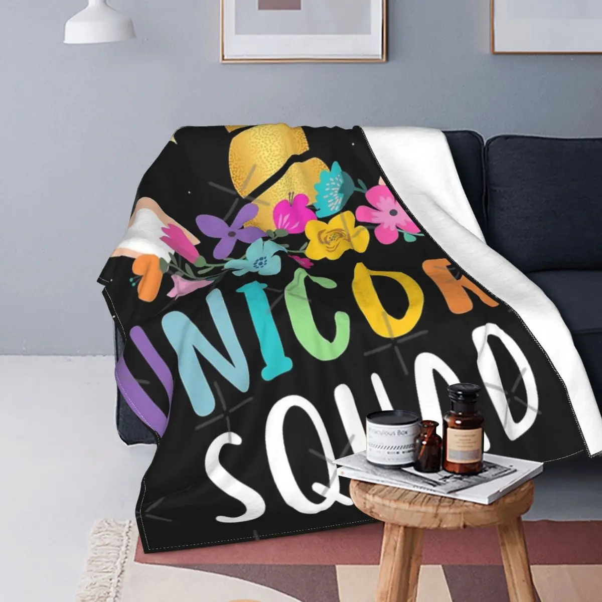 

Manta de unicornio a cuadros para niña, colcha de cama, ropa de cama, manta de verano a cuadros de Anime, toalla de playa de luj