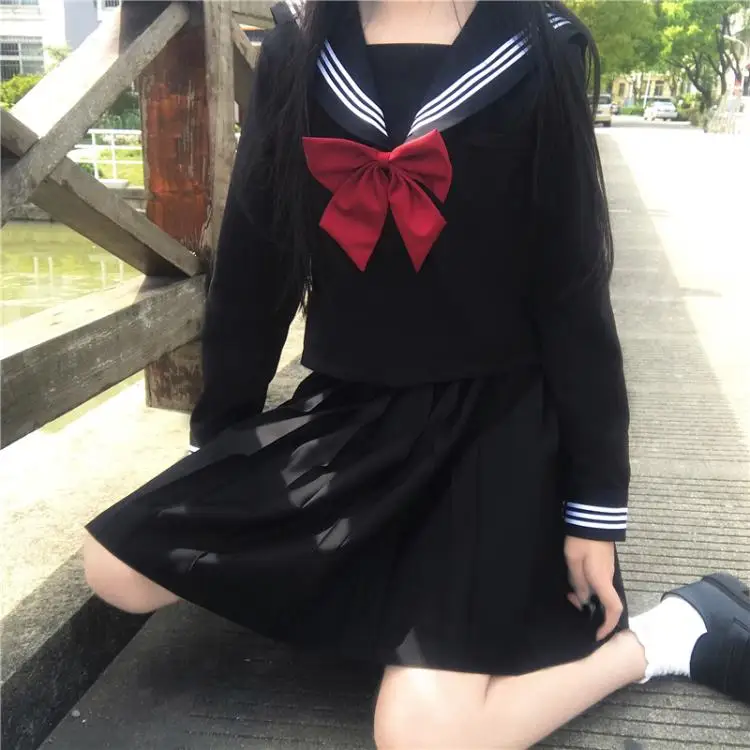 

Japanese Kawaii Woman T-Shirts Sweet Chiffon Woman Black Shirts For Tops 2020 Summer Sailor Collar Puff Sleeve T-Shirt Feminina