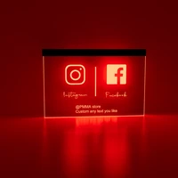 special gift instagram facebook snapchat beer bar bub club led neon light sign acrylic decorative plate